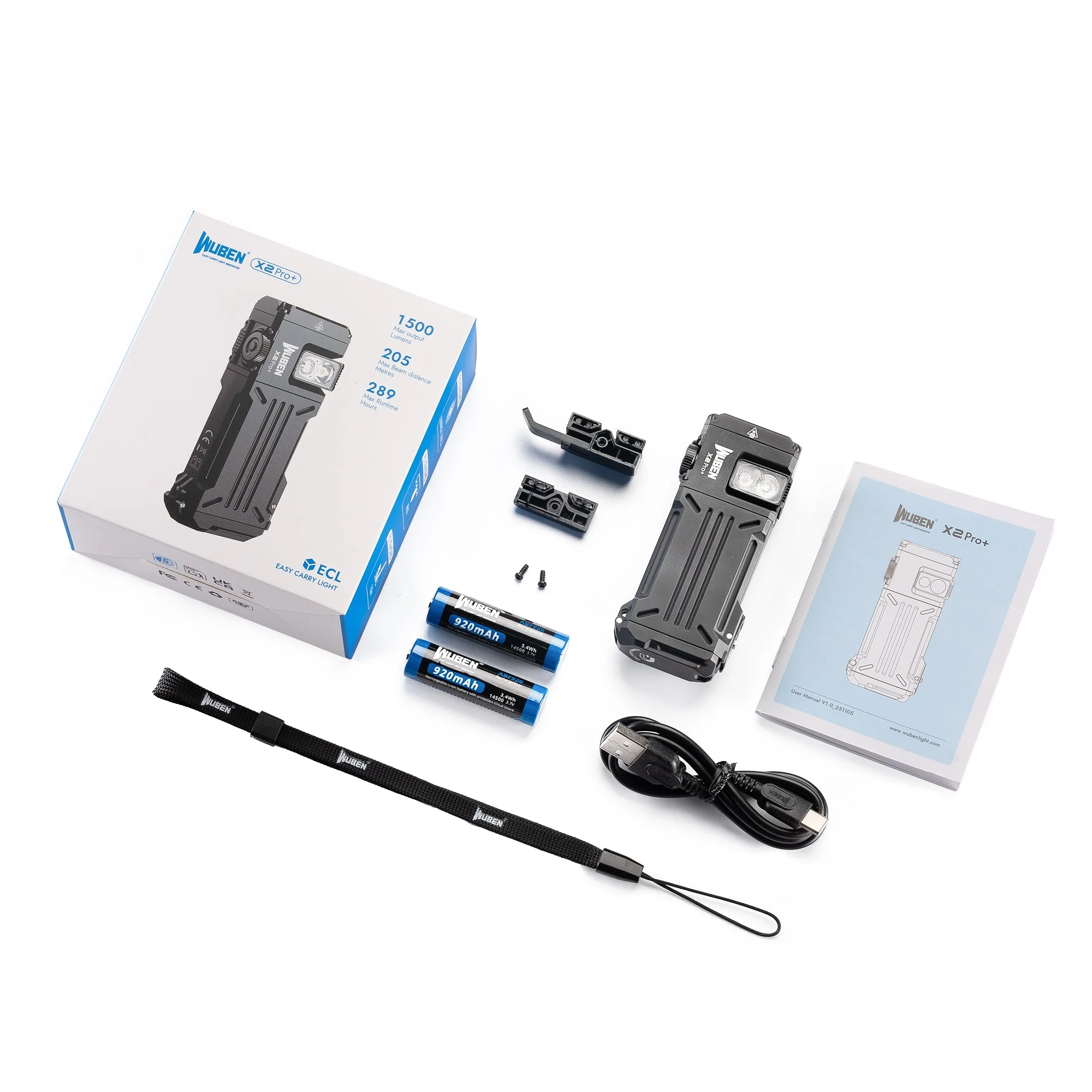 Wuben X2 Pro+ 1500 Lumens Magnetic EDC Flashlight - Image 13